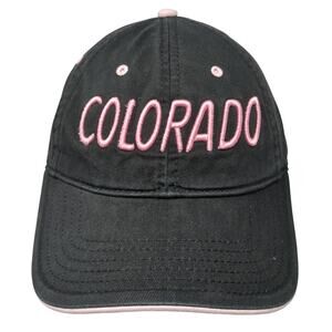Colorado Slideback Baseball Cap Black OS Adjustable Triangle Sport Headwear
